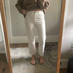 Frank & Eileen Monaghan Mom Jeans in Cream